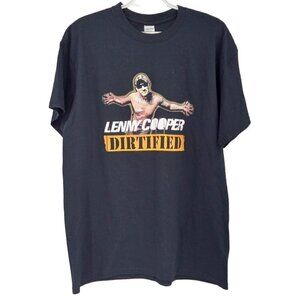 Lenny Cooper Dirtified Graphic Band Tee T-Shirt Black Crewneck Cotton Unisex L